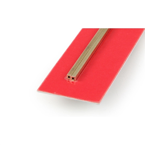 2x300mm Square Brass Tube 45mm Wall