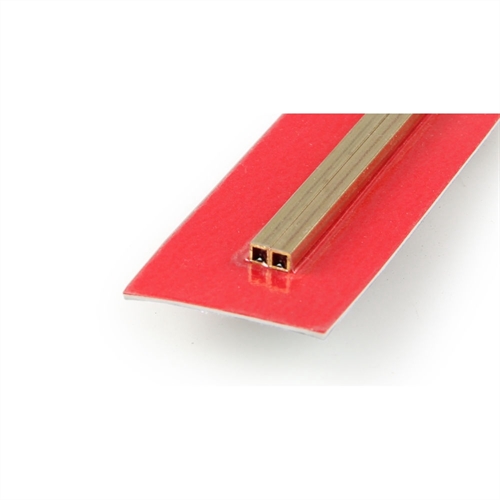 3x300mm Square Brass Tube 45mm Wall