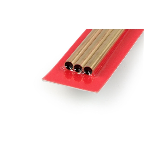 5x300mm Round Brass Tube 225mm Wall 3pcs