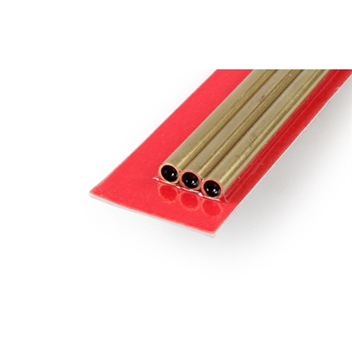 5x300mm Round Brass Tube 45mm Wall 3pcs