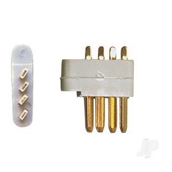 4-Pin servo plug 5pcs (MPX)