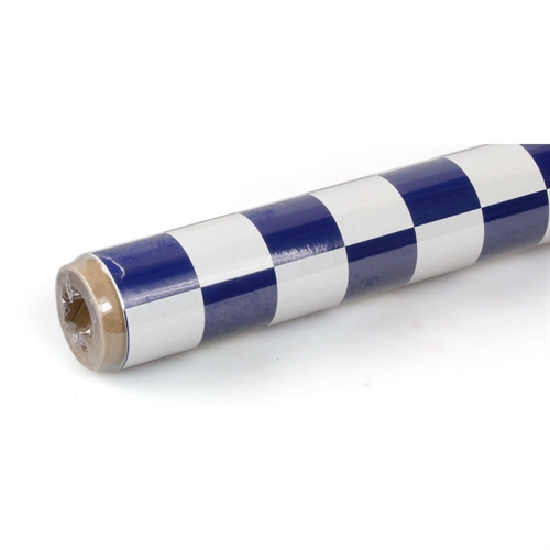 2m Oracover Fun-3 Large Chequered White/Dark Blue