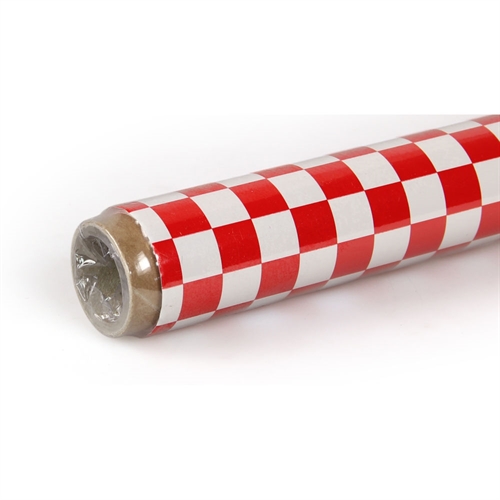 2m Oracover Fun-4 Small Chequered White/Red