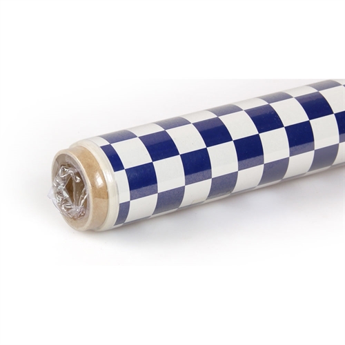 2m Oracover Fun-4 Small Chequered White/Dark Blue