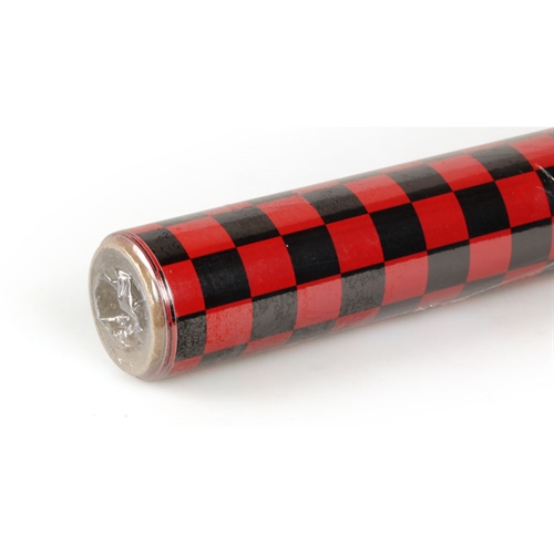 2m Oracover Fun-4 Small Chequered Red/Black