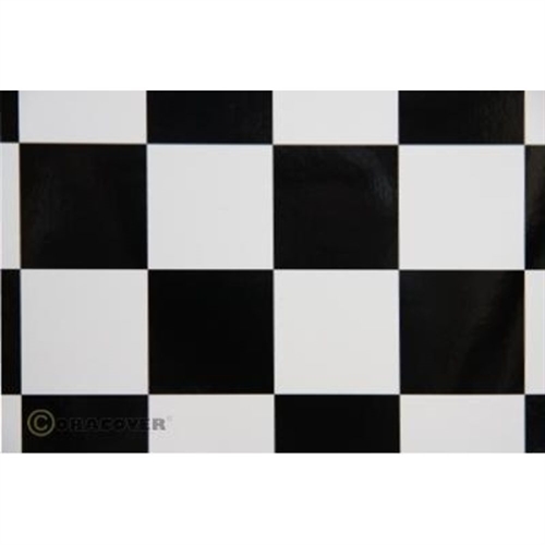 2m Oracover Fun-5 Large 52mm Chequered White/Black