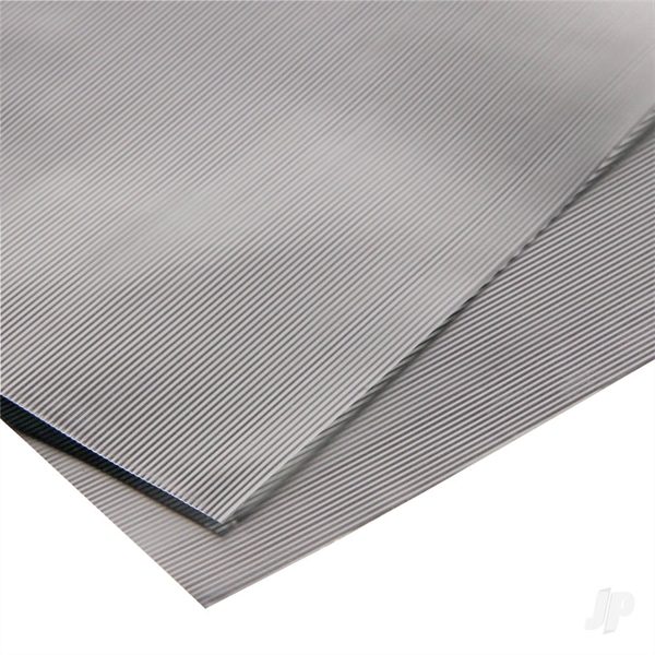 .002in Thick .030in Spacing Aluminium Corrugated Sheet (HO Scale)