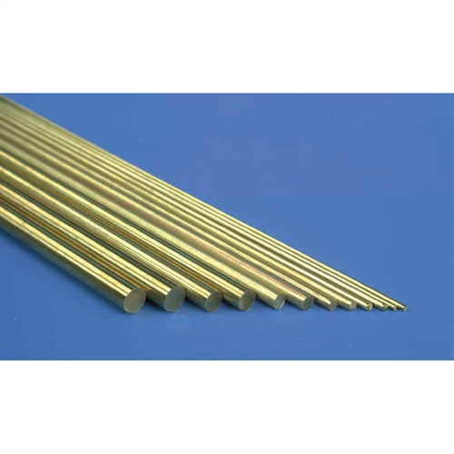 1/16in 36in Solid Brass Rod (2 per Sleeve)
