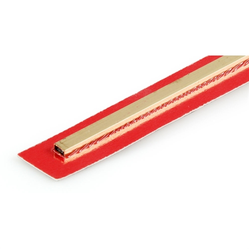 1/8x1/4x12in Rectangle Brass Tube, .014 Wall