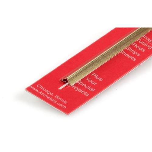 3/16in 300mm Brass Angle, .014 Wall