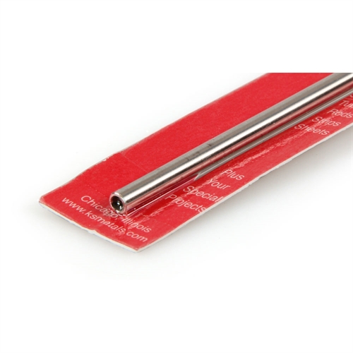 3/16x12in Round Stainless Steel Tube, .028in Wall