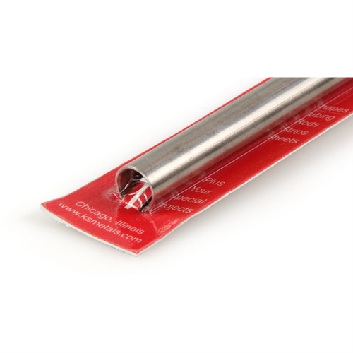 7/16x12in Round Stainless Steel Tube, .028in Wall