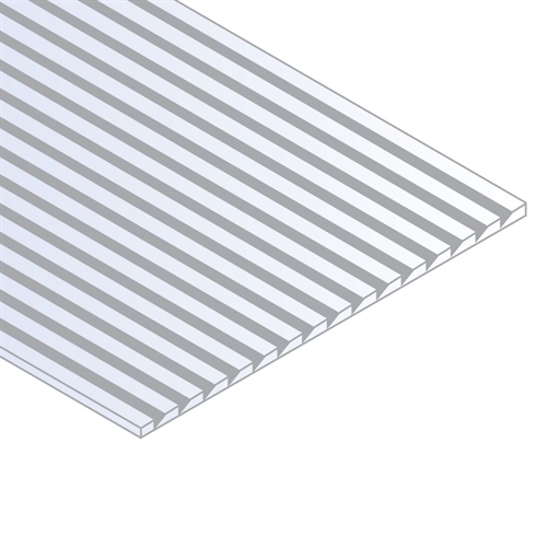 12x24in (30x60cm) Novelty Siding Sheet .040in (1.0mm) Thick .109in Spacing (1 Sheet per pack)