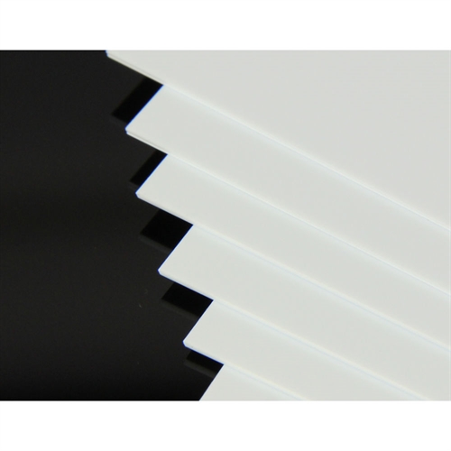 12x24in (30x60cm) White Sheet .040in Thick (6 Sheet per pack)