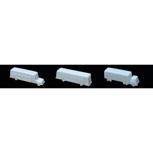 Buses & Truck, 1/8in=1'-0in 1:100, White, (3 per pack)
