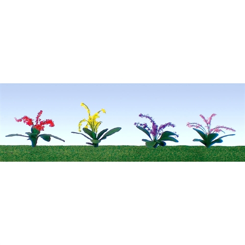 Petunias Assorted, 3/8in, HO-Scale, (30 per pack)