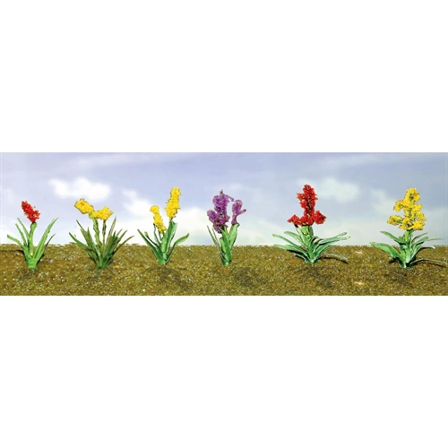 Assorted Flower Plants 2, HO-Scale, (12 per pack)