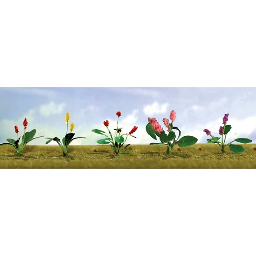 Assorted Flower Plants 3, O-Scale, (10 per pack)