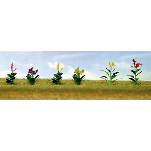 Assorted Flower Plants 4, HO-Scale, (12 per pack)