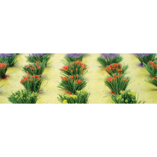Detachable Flower Bushes, HO-Scale, (30 per pack)