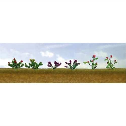 95557 Assorted Flower Plants 1, HO-Scale, (12 per pack)