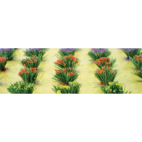 95581 Detachable Flower Bushes, HO-Scale, (30 per pack)
