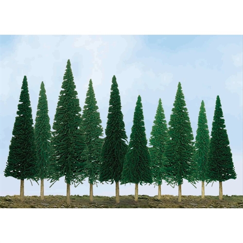 Scenic Pine, 6in to 10in, O-Scale, (12 per pack)