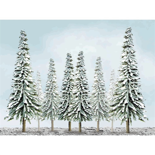 Scenic Snow Pine, 1in to 2in, Z-Scale, (55 per pack)