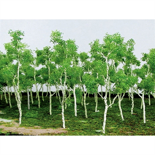 95621 Woods Edge Trees, Pastel Green, O-Scale, (8 per pack)
