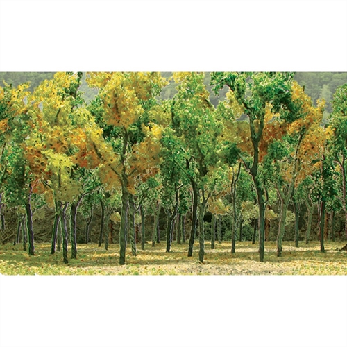 95623 Woods Edge Trees, Fall Mixed, HO-Scale, (9 per pack)