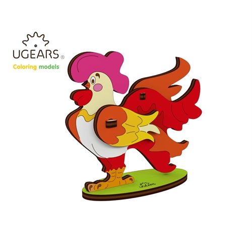 3D Colouring Puzzle Cockerel