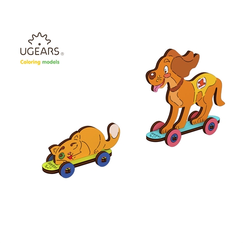 3D Colouring Puzzle Kitty & Puppy