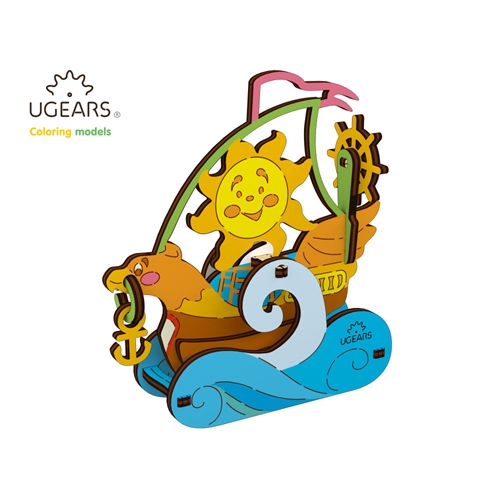 3D Colouring Puzzle Sailboat