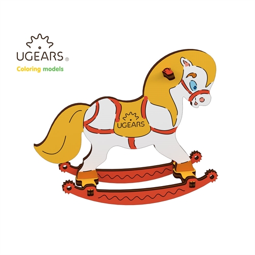 3D Colouring Puzzle Rocking horse
