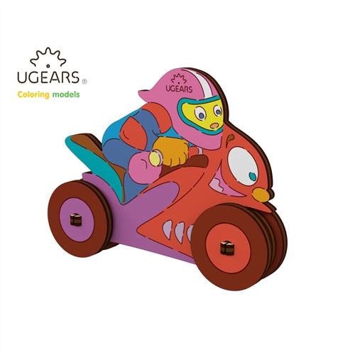 3D Colouring Puzzle Motorcyclist
