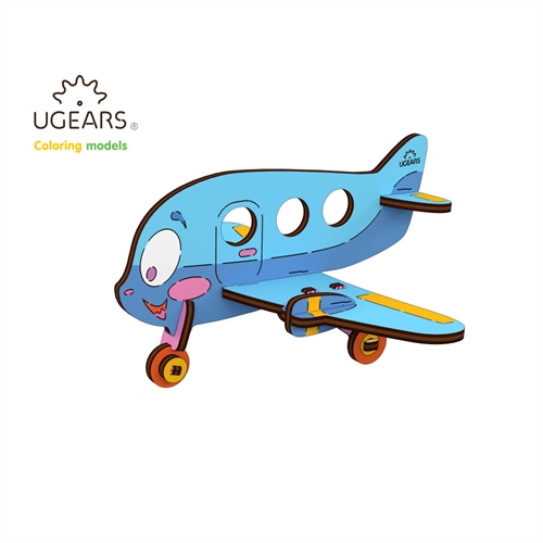 3D Colouring Puzzle Airplane