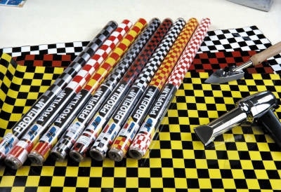 2m Oracover Fun-3 Large Chequered YellowRed