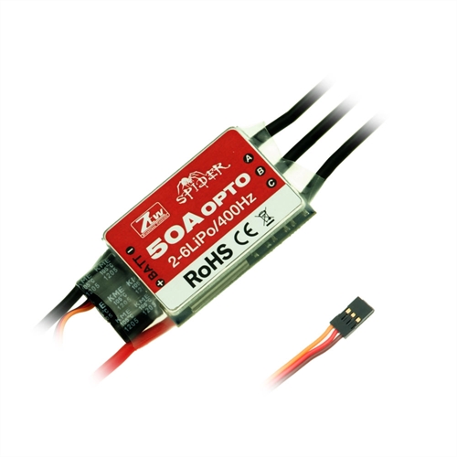 Spider 50A Opto 12V ESC 2-6 Cells