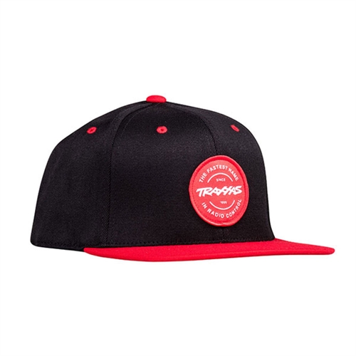 Token Flat Bill Snapback Hat Black / Red OSFA