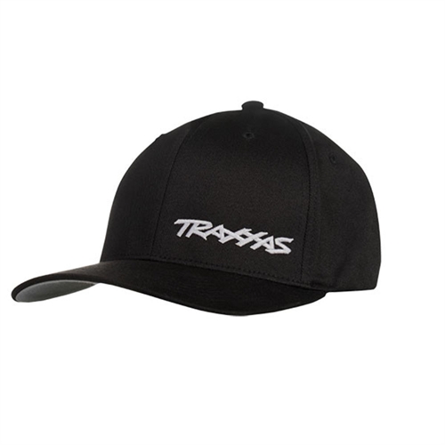 Flex Hat Curve Bill Black / White Small Traxxas Logo
