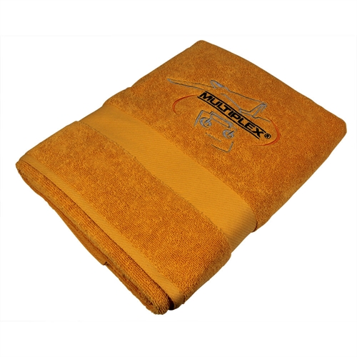 Bath towel orange with MPX Logo, 70 x 140 cm