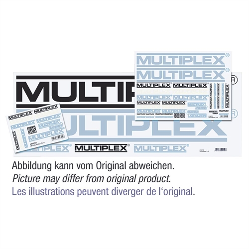 Sticker Set MULTIPLEX-Logo Black/White/Silver 3