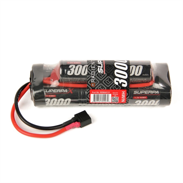 NiMH 9.6V 3000mAh SC 6-2 Hump, Deans (HCT)