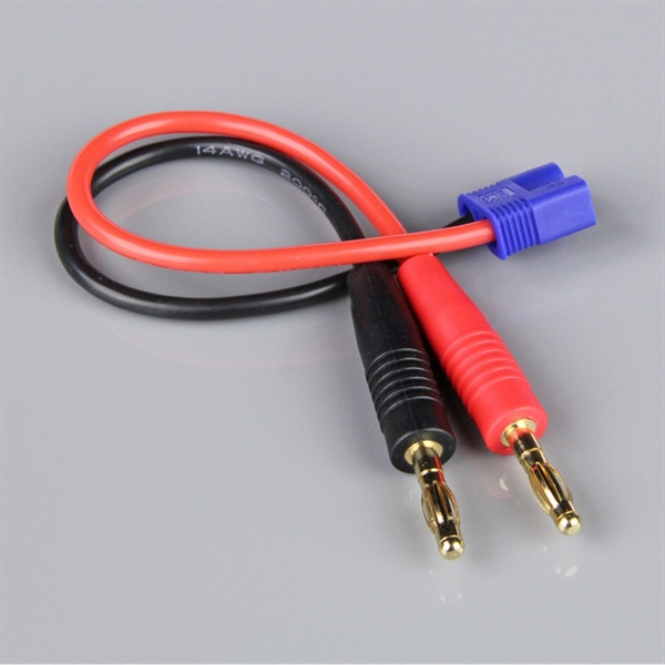 Charge Lead, 4mm Bullet to EC3 Male, 14AWG, 150mm (ESC End)