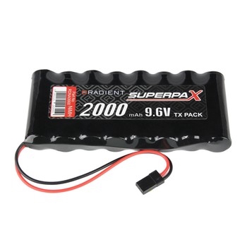 NiMH 9.6V 2000mAh AA Flat, Tx, JR