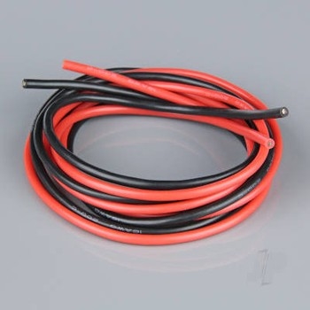 Silicone Wire, 16AWG, 252 Strand, 4ft / 1.2m Red-Black