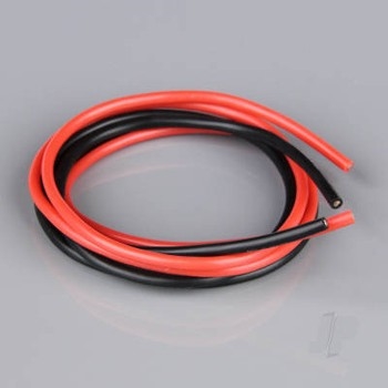 Silicone Wire, 16AWG, 252 Strand, 2ft / 0.6m Red-Black