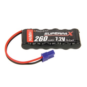 NiMH 7.2V 260mAh 1-2AAA Flat, EC2