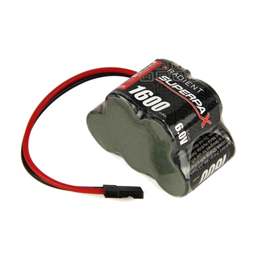 NiMH 6.0V 1600mAh 2/3A 3-2 Hump, Rx-JR