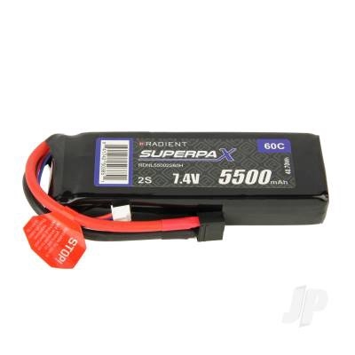 LiPo 2S 5500mAh 7.4V 60C Deans (HCT)